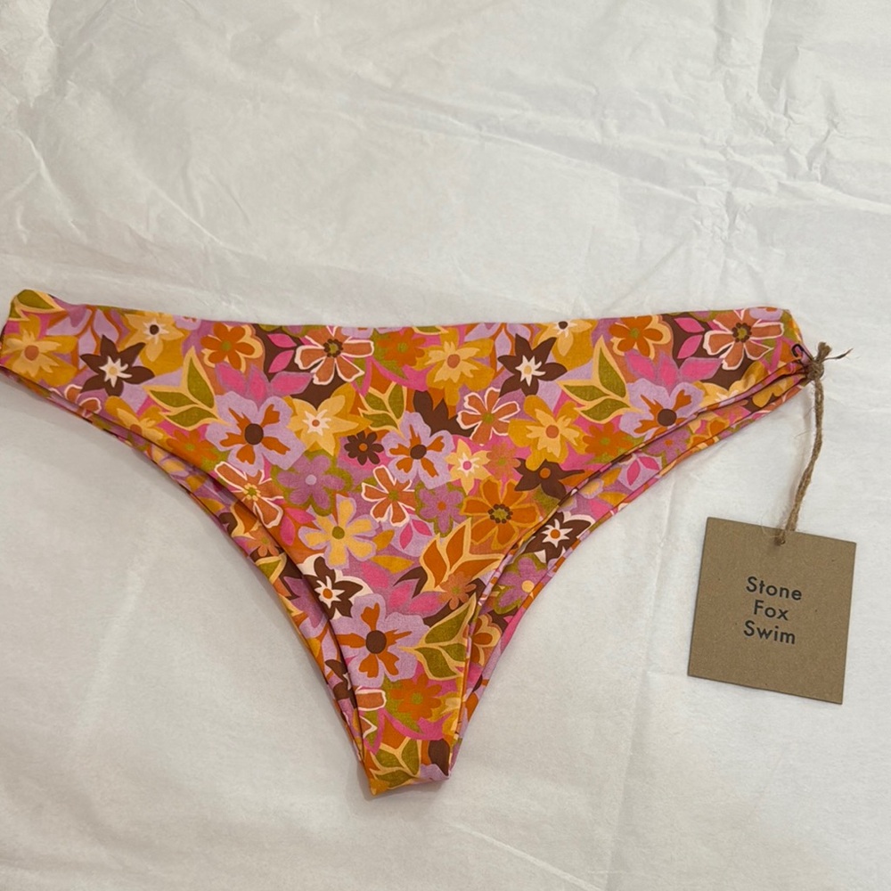 Stone Fox Swim Multicolor Floral Bikini Bottom
